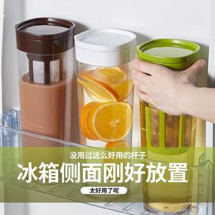 日式冰箱冷水壶家用凉白开水瓶耐高温冷水壶冷萃咖啡带滤网泡茶壶