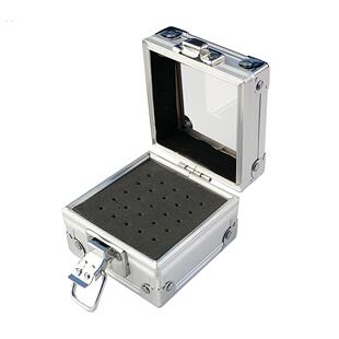 25孔美甲磨头收纳盒美甲磨头展示铝盒美甲打磨头美甲店美甲师工具