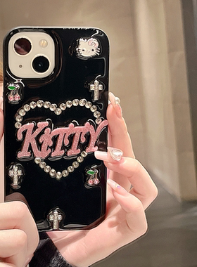 y2k甜酷辣妹水钻KT猫适用三星S23 S22 S21+手机壳s20fe滴胶note10 20ultra软壳A71 A53 A52 A51保护套少女