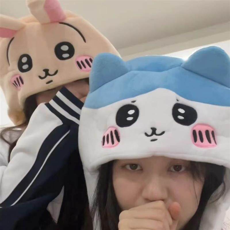 吉伊卡哇头套Chiikawa周边乌萨奇小八帽子拍照道具毛绒玩偶套头帽