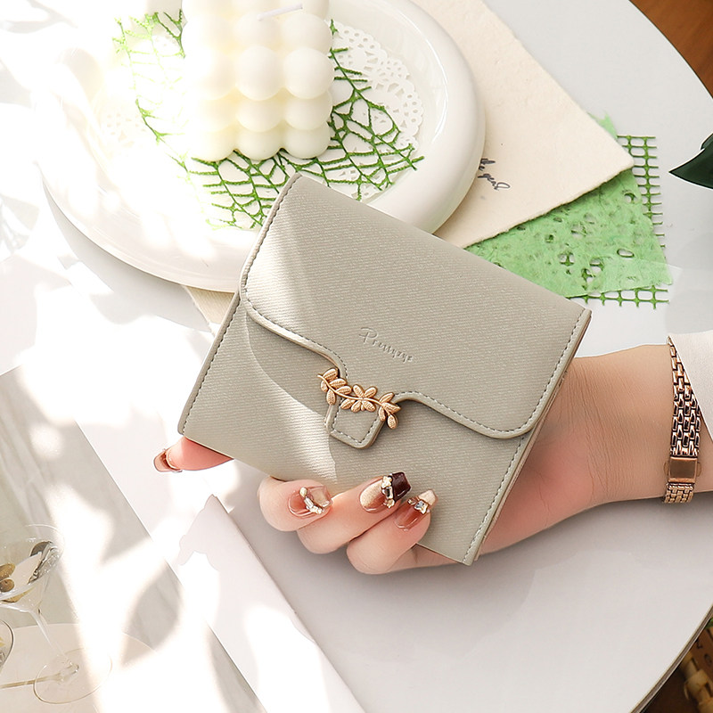 韩系小清新短款钱包2026新款ins风小巧钱包卡包一体学生党零钱包