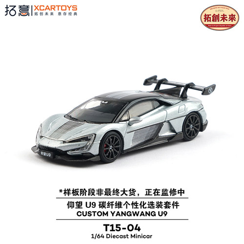 拓意1/64合金仰望U9碳纤维赛车模