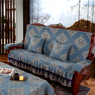 防滑联邦椅垫可拆洗 实木沙发坐垫带靠背加厚海绵冬季 中式 红木老式