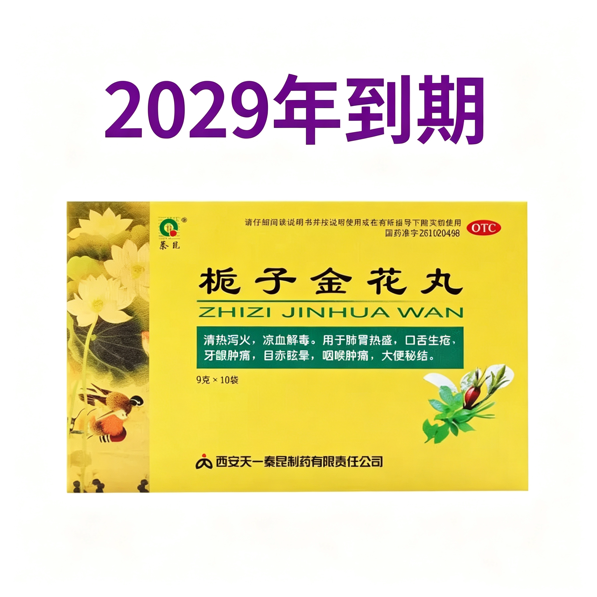 [秦昆]栀子金花丸9g*10袋/盒