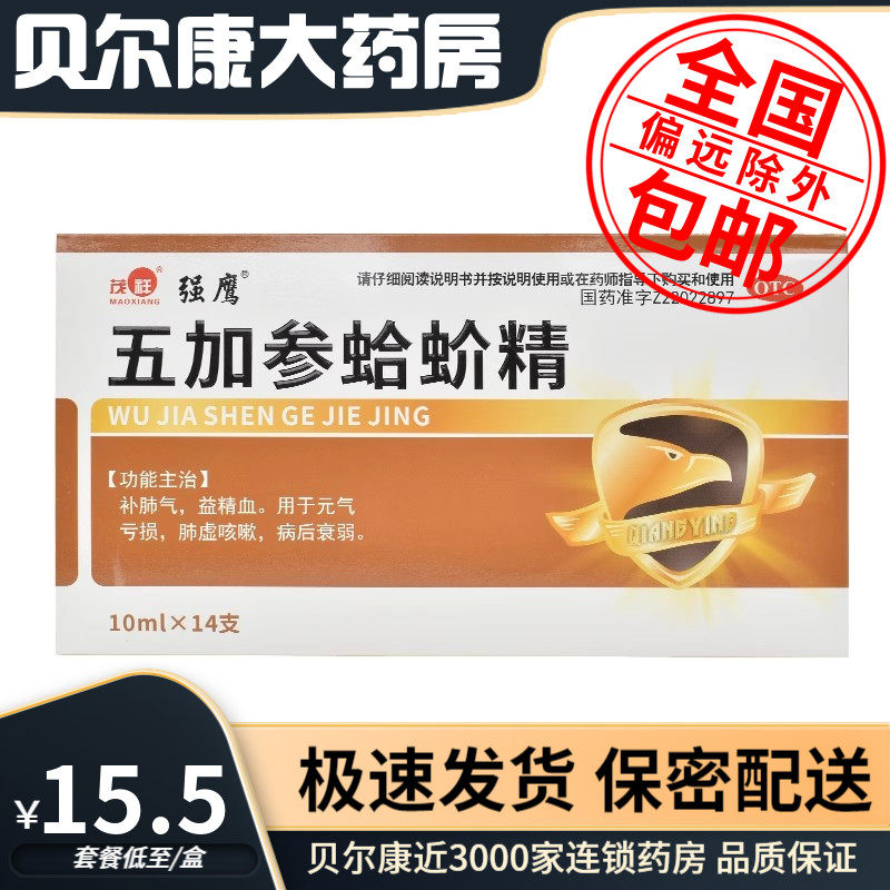 【强鹰】五加参蛤蚧精10ml*14支/盒
