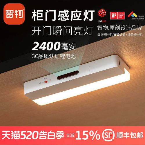 智物充电感应柜门衣帽间鞋柜灯
