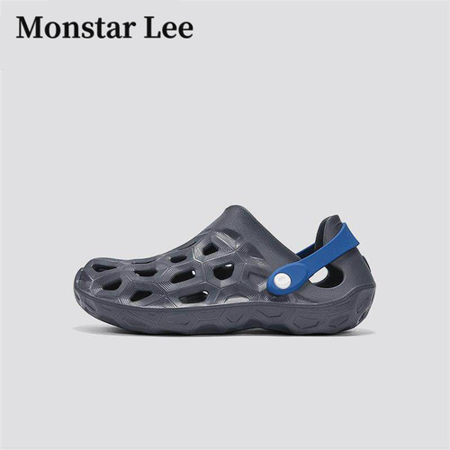 Monstar lee洞洞鞋男夏季外穿防滑踩屎感户外凉鞋开车两用拖鞋