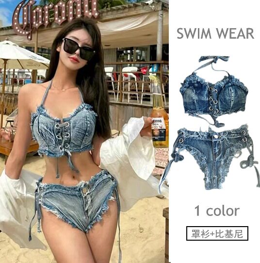 辣妹三点式bikini暴露性感比基尼