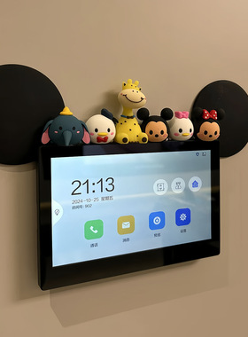卡通可视门铃装饰摆件入户玄关遮