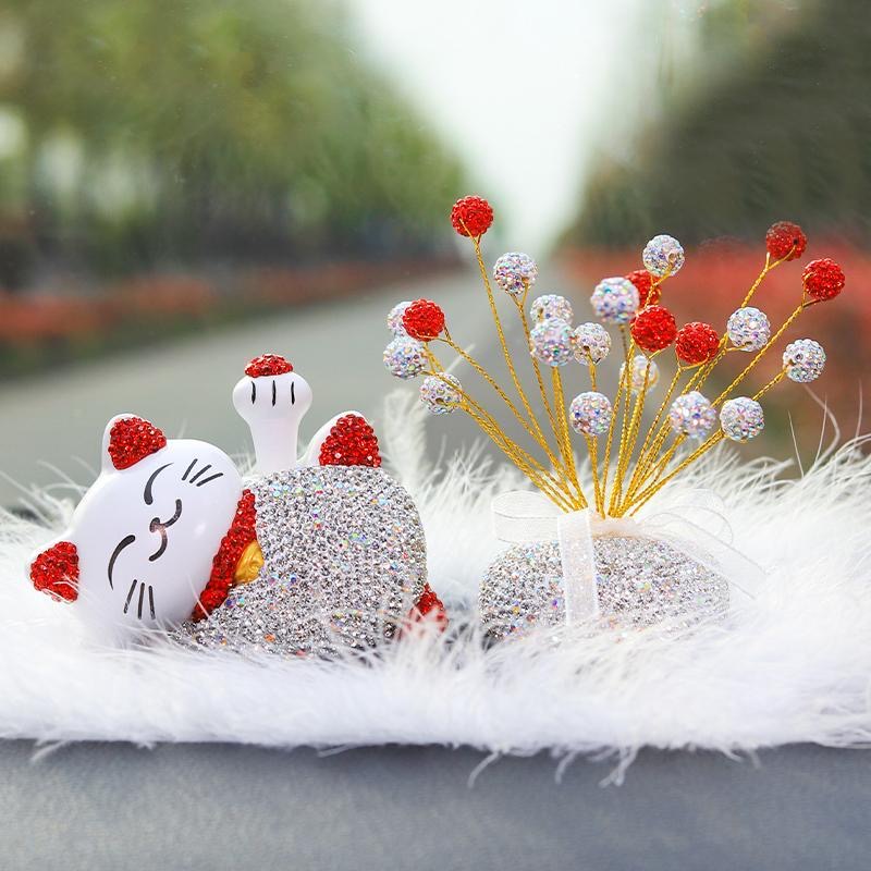 中控台装饰招财猫高档摆件