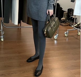 维多利亚widelia秋冬新韩版纯色百搭连体袜长袜裸感保暖袜子7873