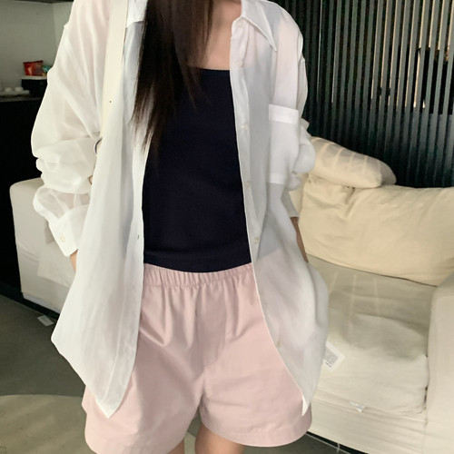 TABLE-天丝气质松弛慵懒夏季薄款透气百搭防晒外套上衣衬衫99661