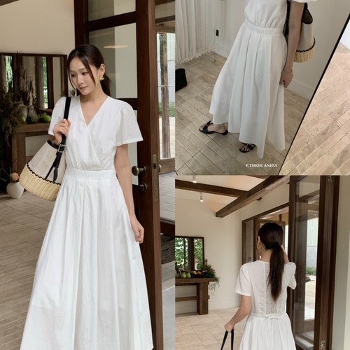 F.THREE三姐妹-夏上新法式浪漫高级感蕾丝拼接连衣裙99569