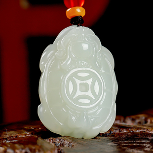 和田玉龙龟玉吊坠真品玉石青白玉男士女士玉坠玉器挂件小龙龟玉佩