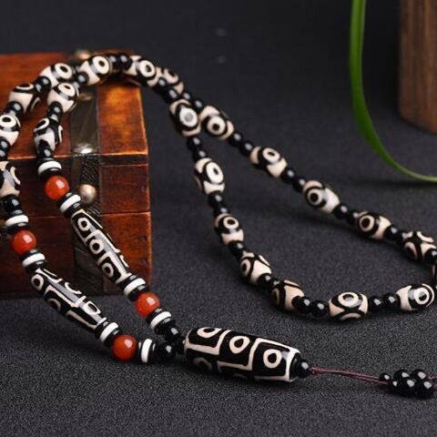 天然西藏真品三九眼天珠玛瑙项链复古民族风老天眼男女情侣吊坠