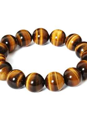 黄虎睛石手串眼佛珠链男女