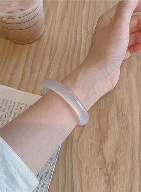 高冰香槟金玛瑙手镯马料白