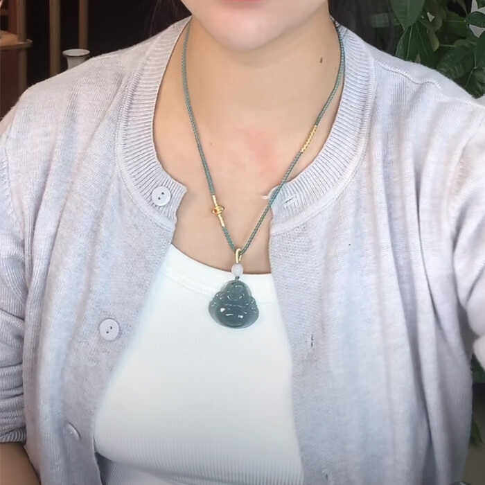 高档手工编织项链绳玉吊坠挂绳挂脖翡翠玉坠玉佛公挂绳配饰送妈妈