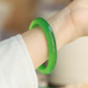 阳绿色｜马料天然手镯菠菜绿高冰种镯子玛瑙窄条年轻妈妈女款