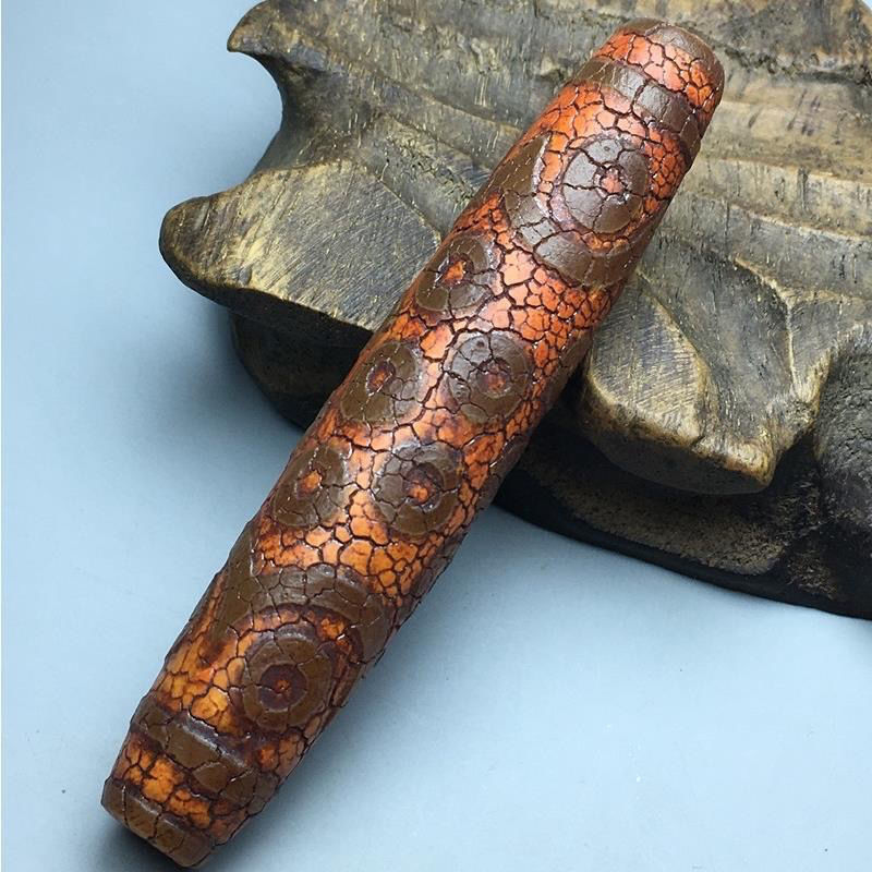 天然原矿西藏21眼火供老天珠吊坠手把件至纯玛瑙天然项链真品