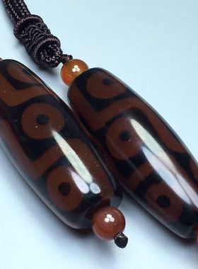 藏传玛瑙天珠吊坠招财平安