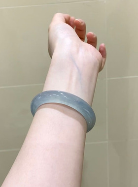 天然冰种飘花翡翠色手镯女
