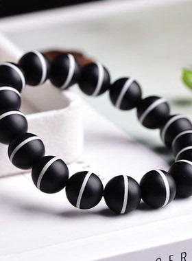 天然玛瑙手串男一线药师珠