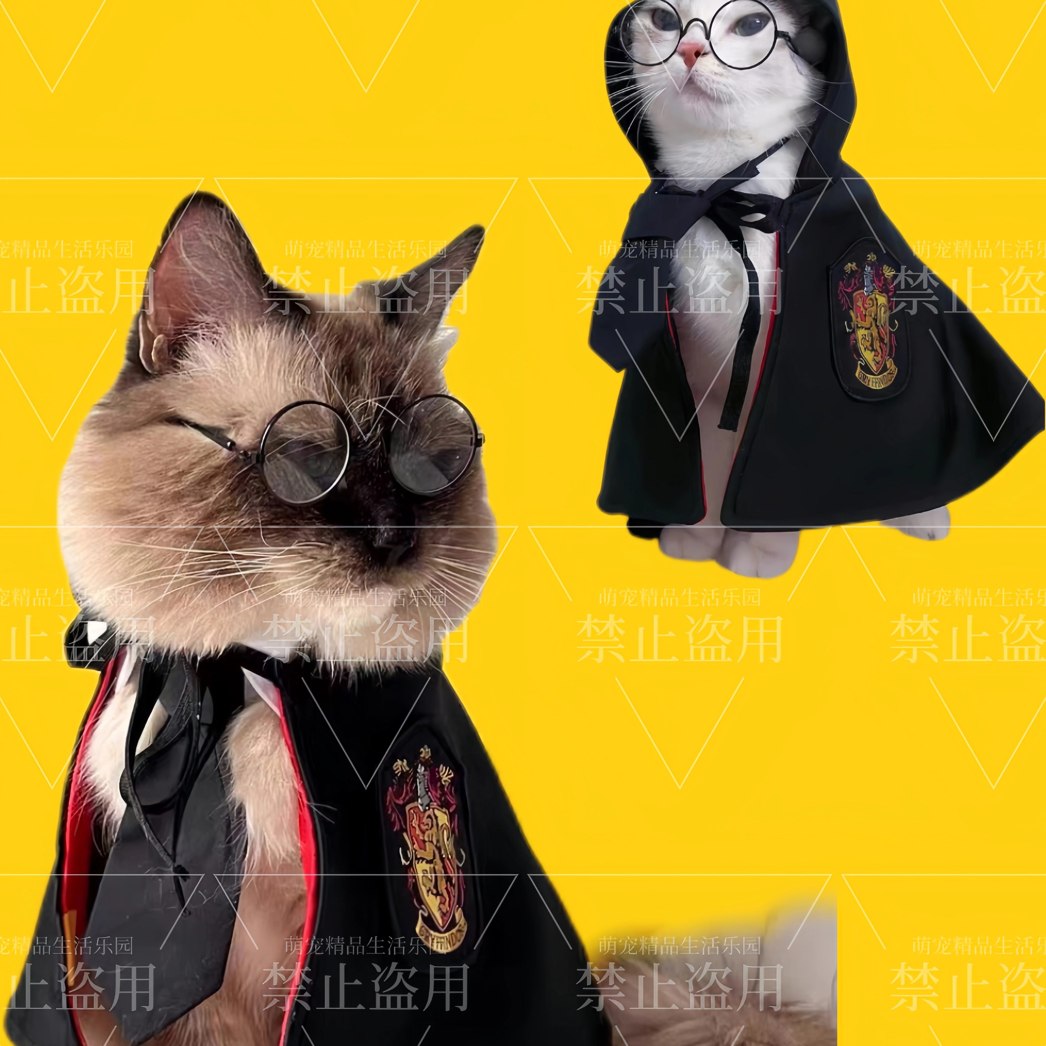 宠物斗篷猫咪衣服狗狗披风哈利波特魔法学院袍cos装扮harry potte