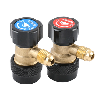 鸿森迷你型汽车空调加氟快速接头可调快接 汽车R134A雪种转换接头