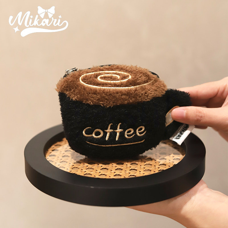美卡瑞咖啡耳机收纳包零钱包迷你小包可爱儿童挂件女2025新款收纳,节庆用品/礼品,创意零钱包,淘宝优惠券,粉丝福利购,淘宝优惠卷