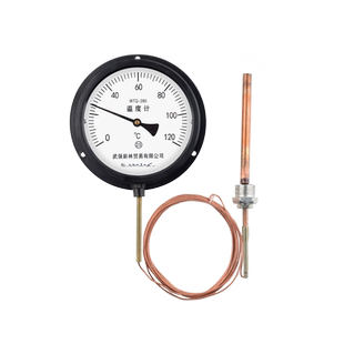 压力式温度计指针式工业高精度锅炉水温蒸汽温度表测温仪WTQ280