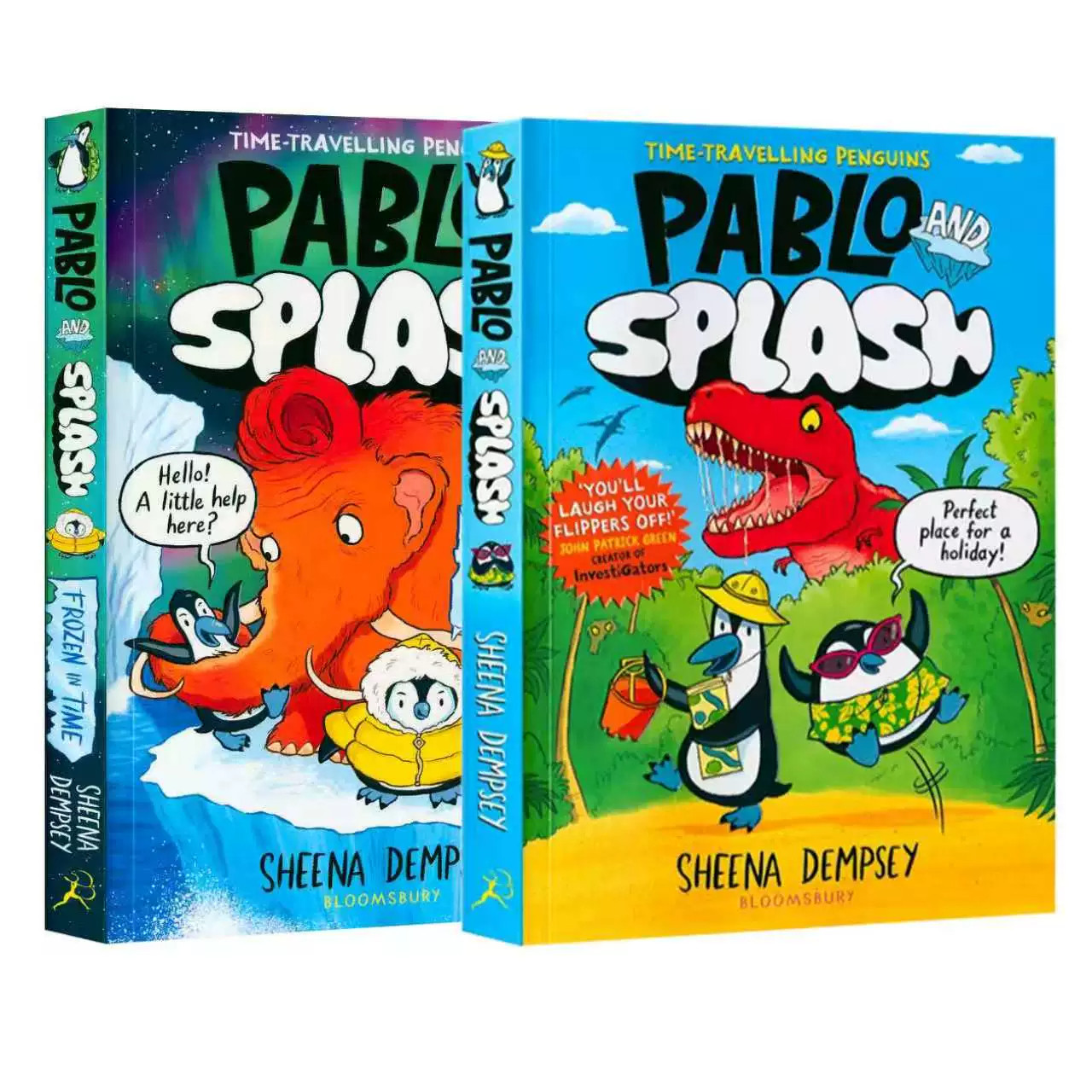 英文原版企鹅巴布罗和水花 Pablo and Splash 儿童英语漫画桥梁书 巴勃罗和斯普拉什 6-12岁小学课文阅读章节幽默童书爆笑儿童图画