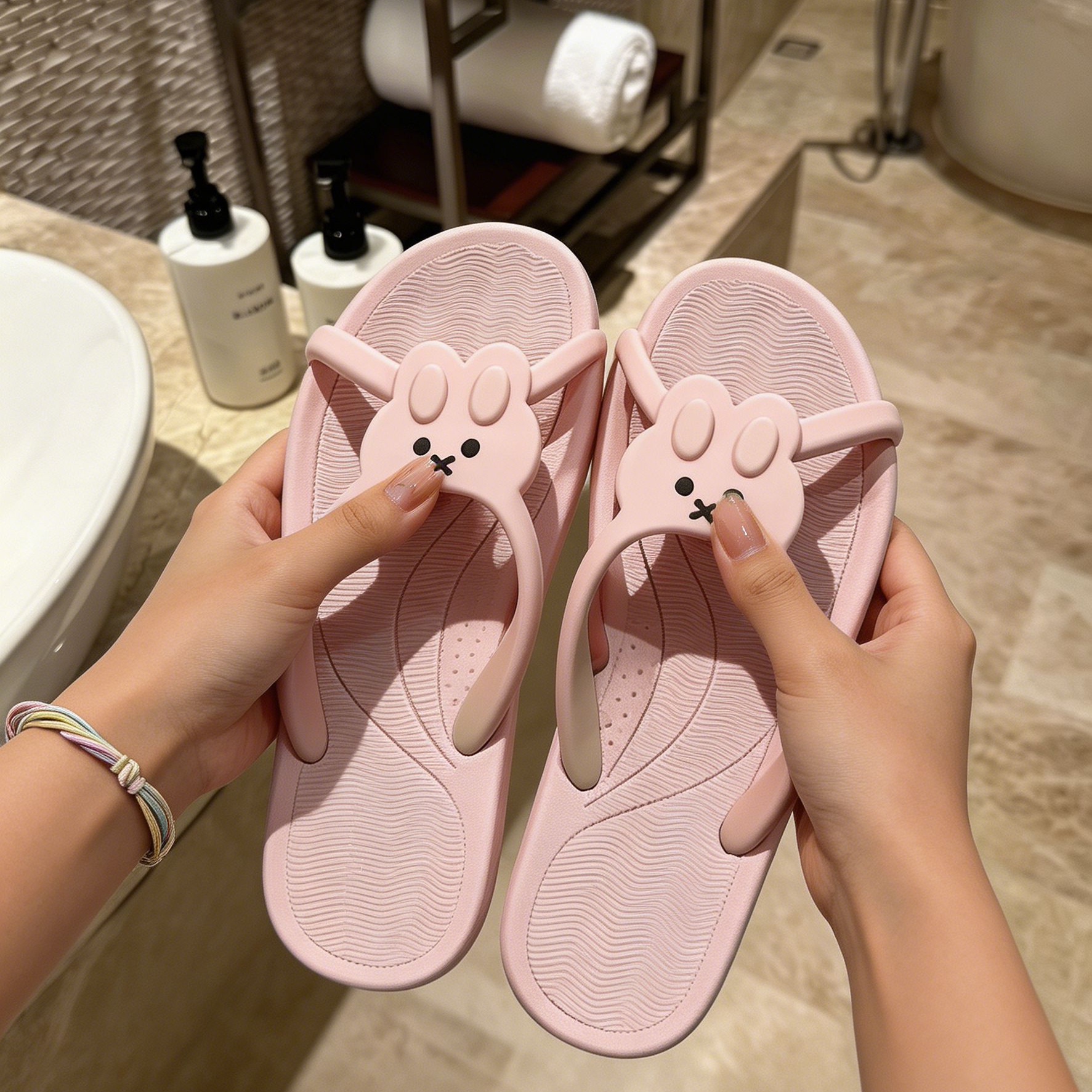 旅行拖鞋女款便携式一次性折叠防滑防臭鞋子新款出差酒店厚底凉拖