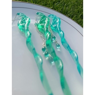 24年白蛇缘起青蛇劫起同款 珠钗小白发簪手工树脂簪子浮生周边发簪