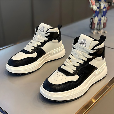 空军aj一号男鞋秋冬季加绒高帮老爹潮鞋男士厚底增高休闲运动板鞋