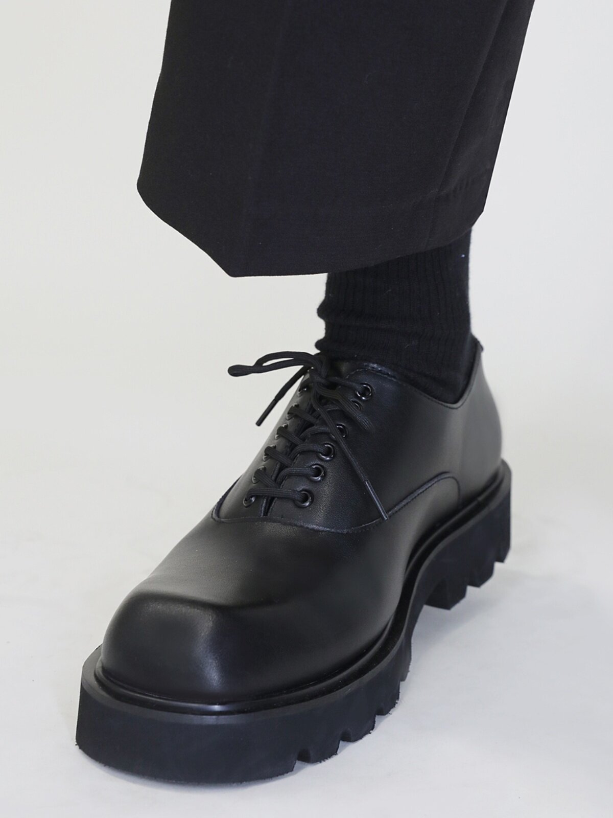 方头皮鞋男士夏季款增高厚底真皮德比鞋韩版小众黑色男款休闲鞋子