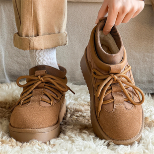 大头雪地靴男款冬季东北零下40度加绒加厚棉鞋户外保暖防寒面包鞋