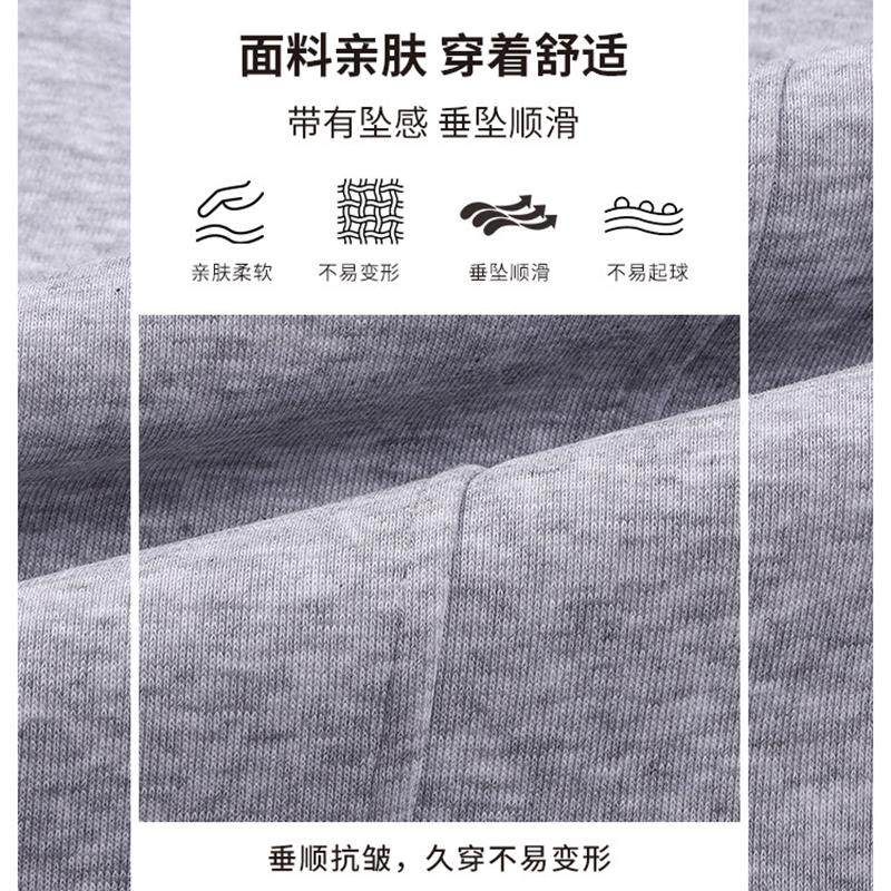弯刀裤子男款春秋阔腿直筒裤宽松休闲裤2025新款秋季灰色运动裤男