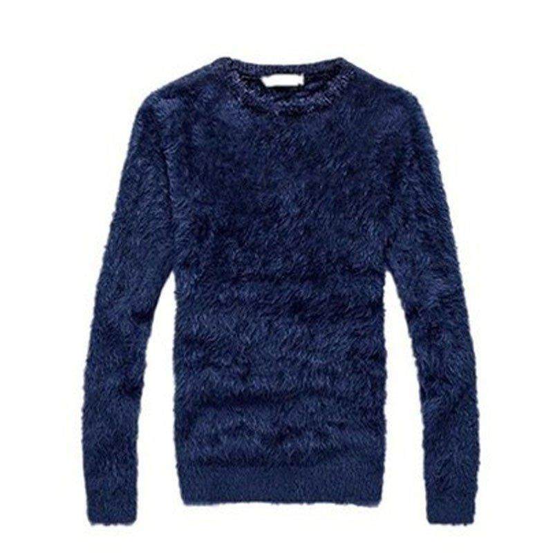 毛衣男冬季韩版潮流内搭水貂绒加厚圆领打底针织衫保暖内衣羊毛衫