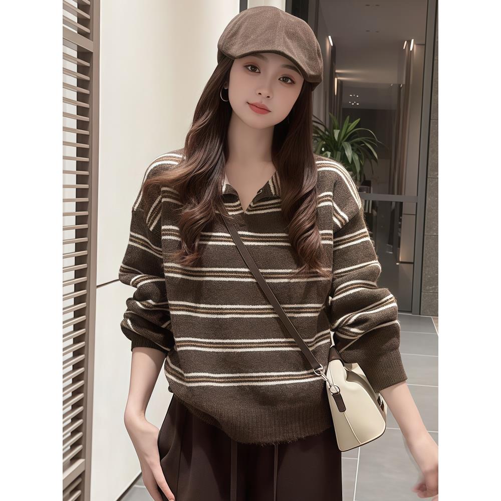 MONLOUVE今年流行休闲运动套装女秋季2025新款小香风爆款毛衣阔腿