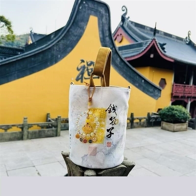 2025蛇年钱袋子春节手提水桶包秋冬暴富钱袋子发财包旅游包帆布