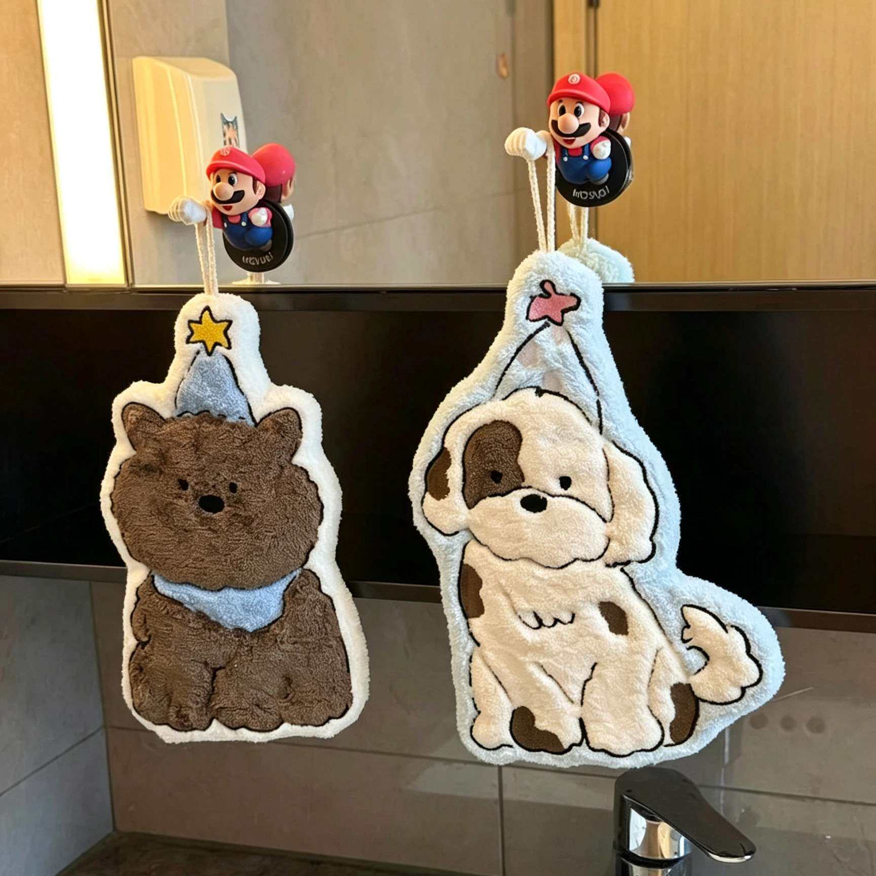 狗狗擦手巾擦手毛巾挂式可爱擦手布厨房卫生间擦手帕吸水高颜值