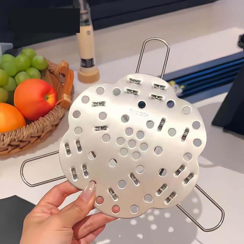 我家可调节大小的蒸架!不锈钢蒸架可折叠蒸笼蒸盘多功能伸缩蒸片