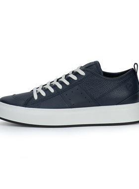 ECCO爱步男款舒适耐磨板鞋时尚厚底系带休闲鞋856814