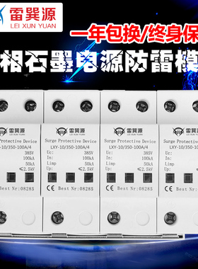 雷巽源三相石墨电源防雷模块 10/350电源防雷模块100KA电源避雷器
