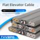 40芯0.75带两套屏蔽线钢丝 电梯配套扁平电缆Tvvbg24