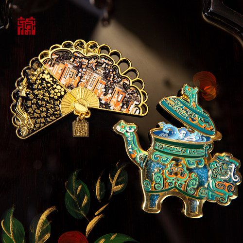 广东省博物馆顺风顺水壶载安康冰箱贴创意摆件精品好物粤博官方