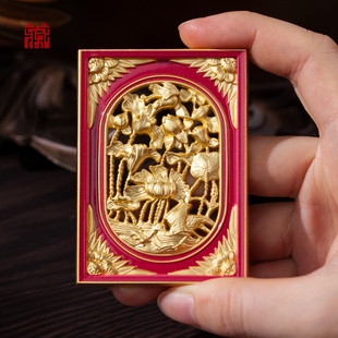 广东省博物馆一路连科花卉荷包双喜字金属冰箱贴纪念品官方周边