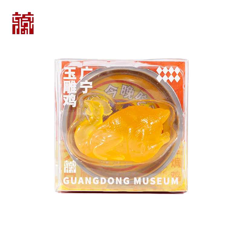广东省博物馆广宁玉雕鸡摆件白切鸡手办玩具网红摆件树脂创意礼物