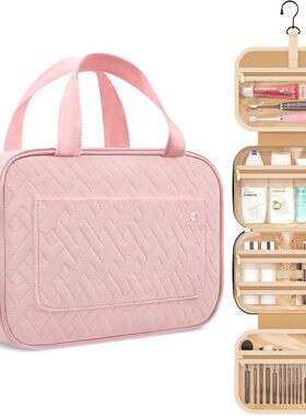 Travel toiletries with hooks, portable makeup bags, travel